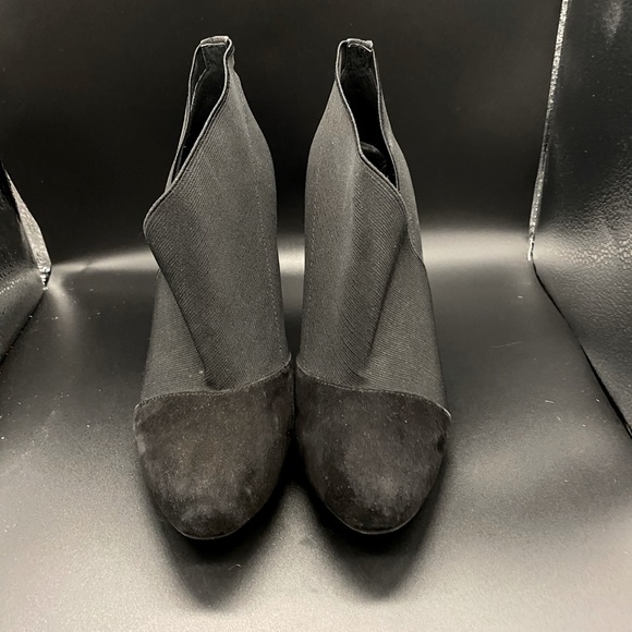 🍁🍂Jessica Simpson Neesha Black Suede Platform Bootie - size 8 with 5” Heel - Picture 1 of 9